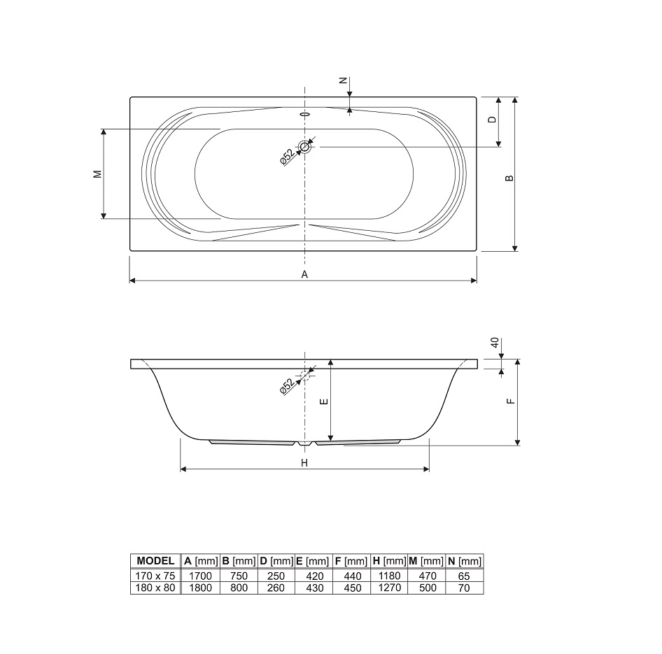 KADA  AMALFI 170x75