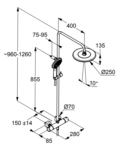 KLUDI FRESHLINE THERMO DUAL TUŠ SET