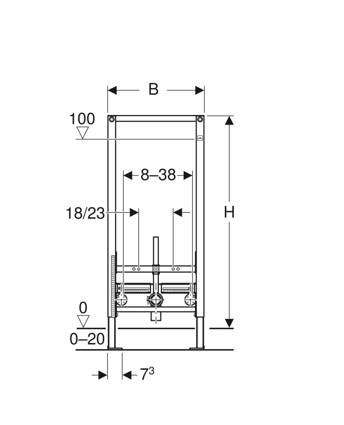 GEBERIT DUOFIX MONTAŽNI ELEMENT ZA BIDE