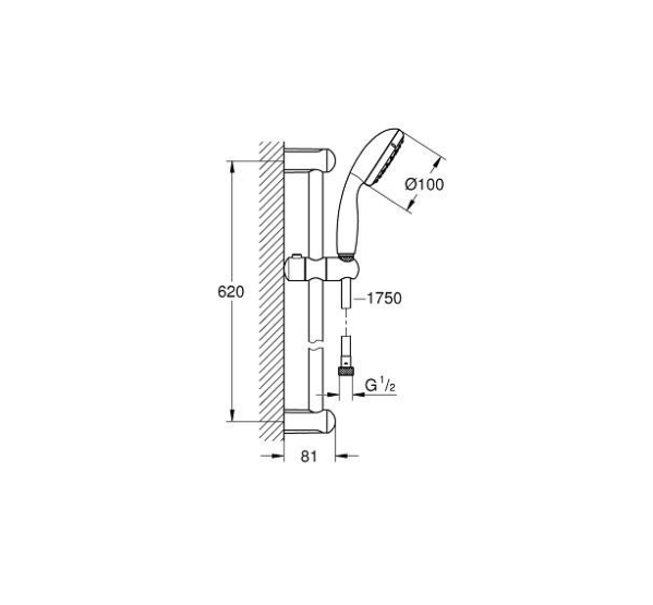 GROHE TEMPESTA TUŠ SET  60 CM