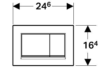 GEBERIT TIPKA SIGMA 30 MAT CRNA KROM SJAJ