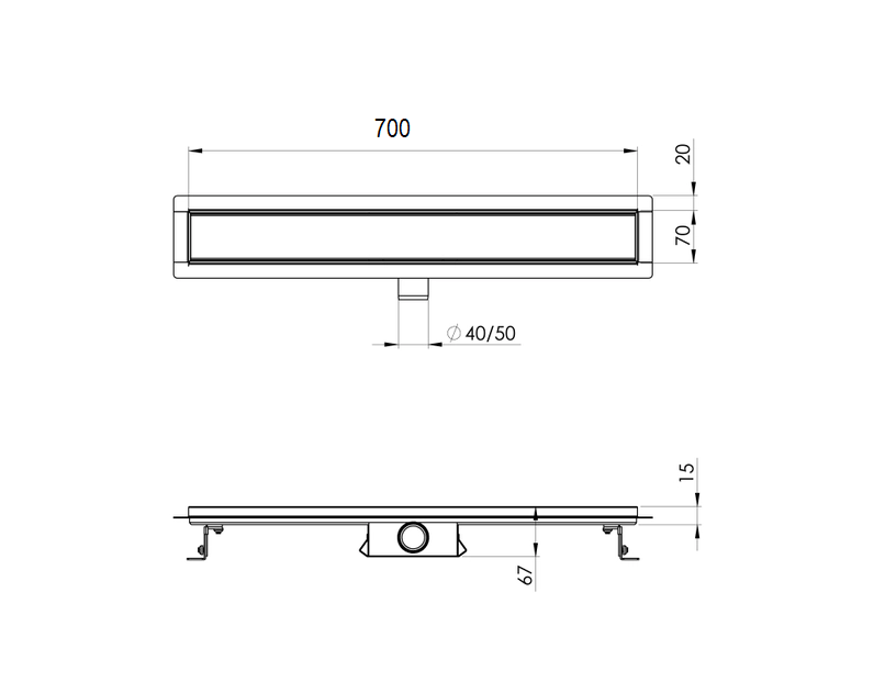 ARMAL TUŠ KANALICA INOX 70 PUNA