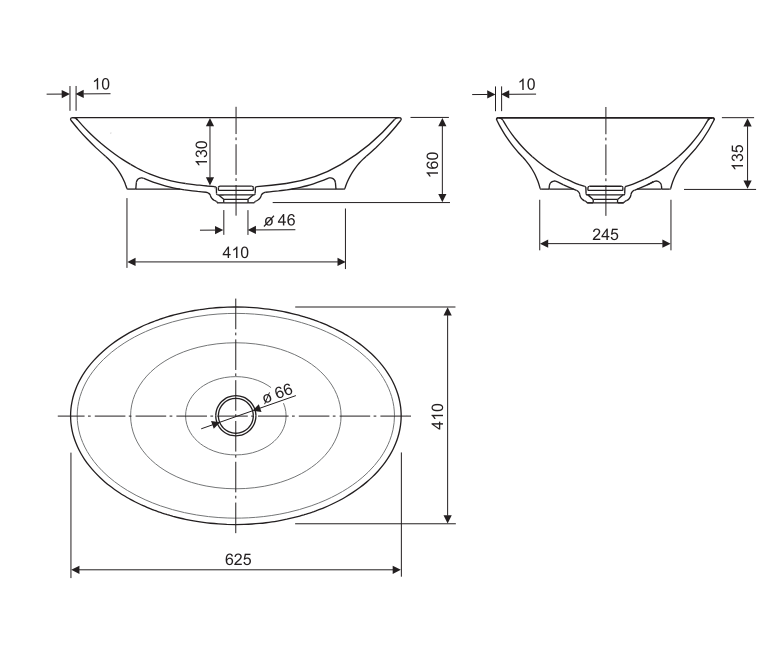 UMIVAONIK MM TITAN OVAL BIJELA SJAJ  MRAMOR